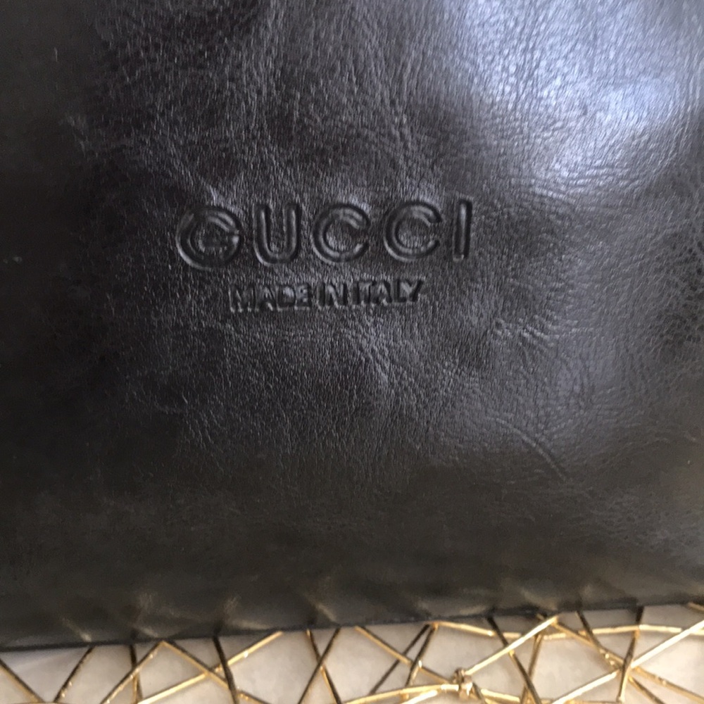 Gucci Black Leather Circle-Handle Tote - Picture 2 of 12